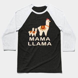 Mama Llama Funny Llama Lover Mother's Day Kids Women Baseball T-Shirt